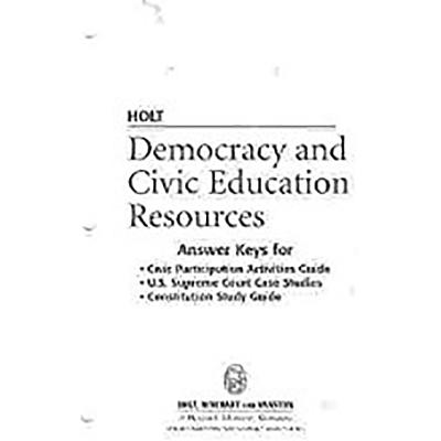 Holt McDougal Social Studies: Democracy and Civic Education Resources Answer Key
