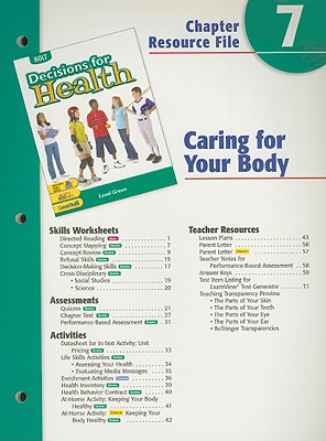 Holt Decisions for Health Chapter 7 Resource File: Caring for Your Body