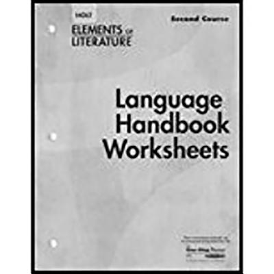 Language Handbook Worksheets Holt Elements of Literature Second Course Grade 8