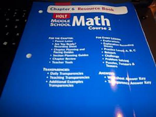 Chap Res Bk 6 W/ANS Holt Math CS 2 2007