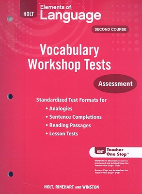 Holt Traditions Vocabulary Workshop: Vocabulary Workshop Tests