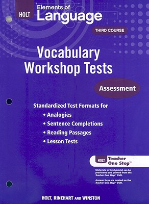 Holt Traditions Vocabulary Workshop: Vocabulary Workshop Tests