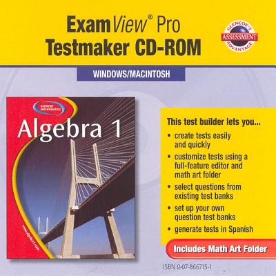 Glecoe Algebra 1 Examview Pro CD-ROM 2005