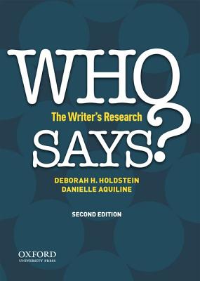 WHO SAYS: The Writer's Research