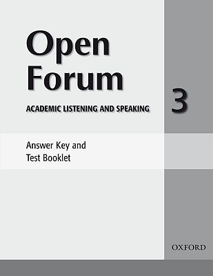Open Forum 3 Answer Key And Test Booklet Image for Open Forum 3 Answer Key And Test Booklet