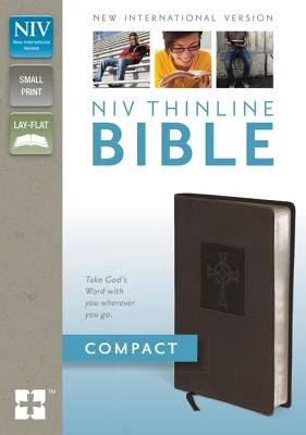 NIV, Thinline Bible, Compact, Imitation Leather, Brown, Red Letter Edition