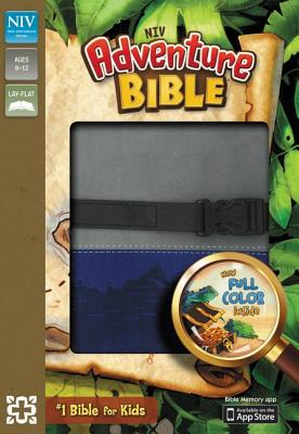 NIV, Adventure Bible, Leathersoft, Gray/Blue, Full Color