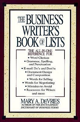 The Business Writer's Book of Lists