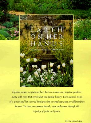Image for Earth on Her Hands: The American Woman in Her Garden Earth on Her Hands: The American Woman in Her Garden