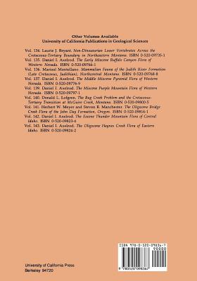 Biostratigraphy and Vertebrate Paleontology of the San Timoteo Badlands, (UC Publications in Geological Sciences)