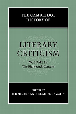 The Cambridge History of Literary Criticism, Vol. 4: The Eighteenth Century