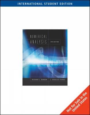 Numerical Analysis 8th Edition International Student Ed. ISBN# 0534404995