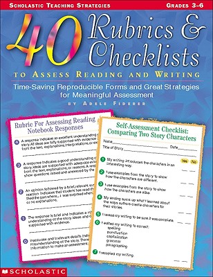 Image for 40 Rubrics & Checklists to Assess Reading and Writing (Grades 3-6)