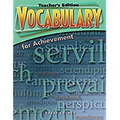 Image for Vocabulary for Achievement, 5th Course (Teacher's Edition)