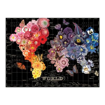 Galison Full Bloom World Map Puzzle