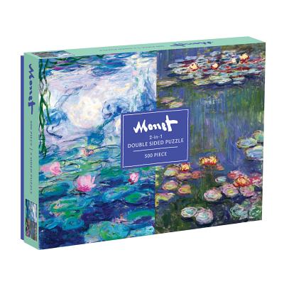 Image for Galison Monet 500 Piece Double Sided Jigsaw Puzzle for Adults and Families, Classic Art Puzzle with Art from Monet on Both Sides, Multicolor (735358133)
