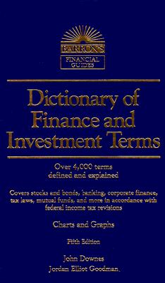 Image for Dictionary of Finance and Investment Terms (Barron's Financial Guides)