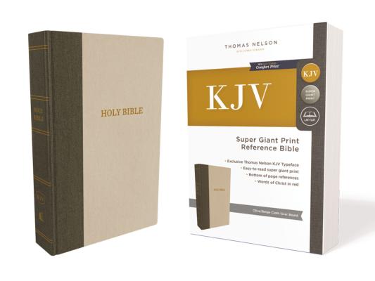 Image for KJV, Reference Bible, Super Giant Print, Hardcover, Green/Tan, Red Letter Edition, Comfort Print