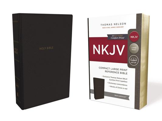Image for NKJV, Reference Bible, Compact Large Print, Leathersoft, Black, Red Letter Edition, Comfort Print: Holy Bible, New King James Version