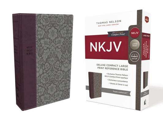 Image for NKJV, Deluxe Reference Bible, Compact Large Print, Leathersoft, Purple, Red Letter Edition, Comfort Print: Holy Bible, New King James Version