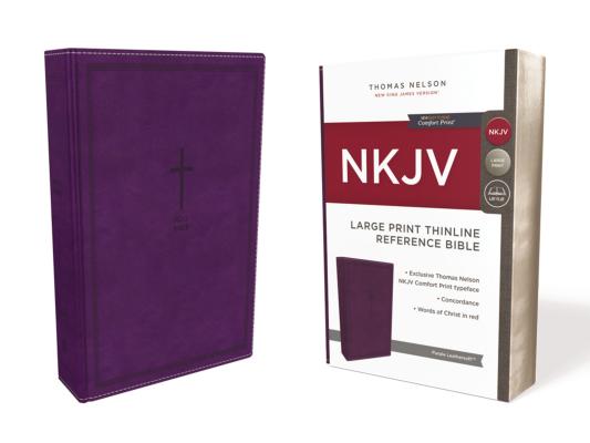 Image for NKJV, Thinline Reference Bible, Large Print, Leathersoft, Purple, Red Letter Edition, Comfort Print: Holy Bible, New King James Version