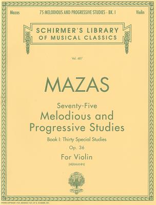 Image for 75 Melodious and Progressive Studies, Op. 36 - Book 1: Schirmer Library of Classics Volume 487 Violin Method