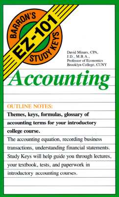 Image for Acounting: Barron's E Z 101 Study Keys