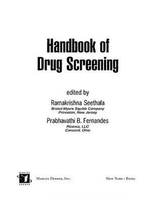 Handbook of Drug Screening (Drugs and the Pharmaceutical Sciences)