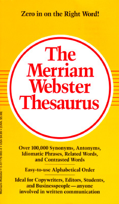 Image for The Merriam Webster Thesaurus