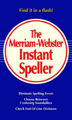 Image for The Merriam-Webster Instant Speller