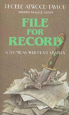 File for Record, Taylor, Phoebe Atwood File for Record, Taylor, Phoebe Atwood