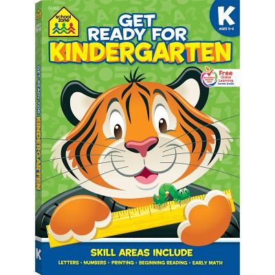 School Zone - Get Ready for Kindergarten Workbook - 256 Pages, Ages 5 to 6, Alphabet, ABCs, Letters, Tracing, Printing, Numbers 0-20, Early Math, Shapes, Patterns, Comparing, and More