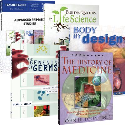 Advanced Pre-med Studies Set: Building Blocks in Life Science/The Genesis of Germs/Body by Design/Exploring the History of Medicine