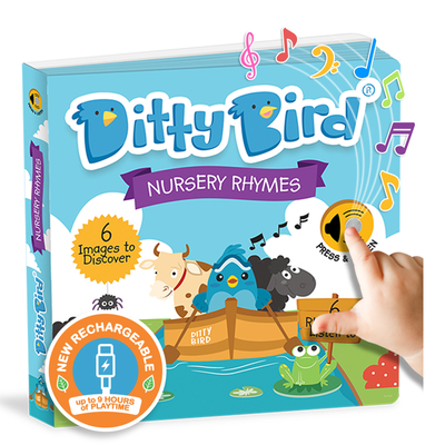 Ditty Bird Nursery Rhymes Interactive Musical Sound Book for Toddlers 1- 3 Sing-Along Boardbook for Baby