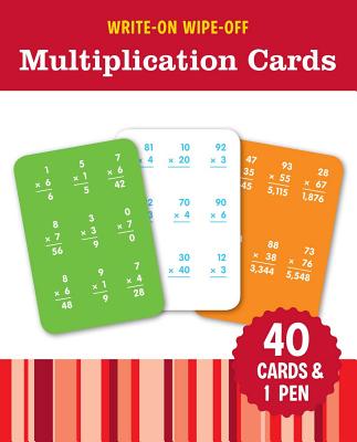 Image for Write-On Wipe-Off Multiplication Cards: 40 cards and 1 pen