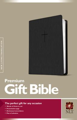 Premium Gift Bible NLT (LeatherLike, Classic Black, Red Letter)