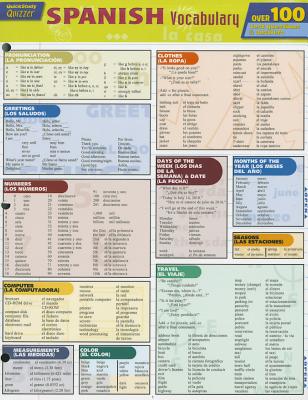 Image for Spanish Vocabulary Quizzer (Quickstudy Quizzer) Spanish Vocabulary Quizzer (Quickstudy Quizzer)