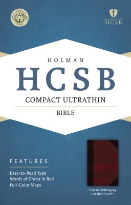 Image for HCSB Compact Ultrathin Bible, Classic Mahogany LeatherTouch