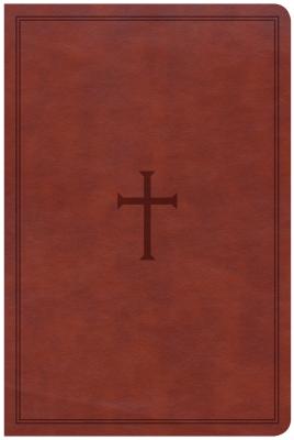 CSB Large Print Personal Size Reference Bible, Brown LeatherTouch, Red Letter, Presentation Page, Cross-References, Full-Color Maps, Easy-to-Read Bible Serif Type