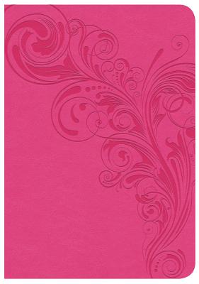 Image for CSB Large Print Compact Reference Bible, Pink LeatherTouch