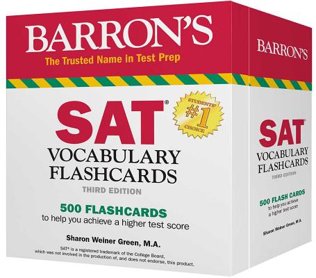 SAT Vocabulary Flashcards: 500 Cards Reflecting the Most Frequently Tested SAT Words + Sorting Ring for Custom Study (Barron's SAT Prep)