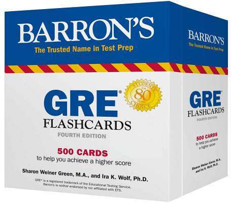 GRE Flashcards: 500 Flashcards to Help You Achieve a Higher Score (Barron's Test Prep)