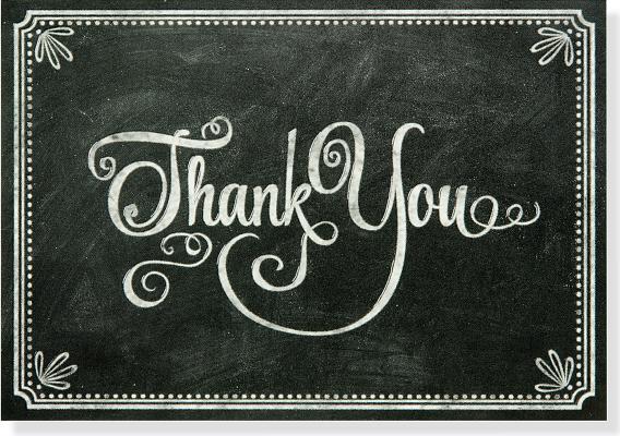 Image for Chalkboard Thank You Notes (Stationery, Note Cards, Boxed Cards)