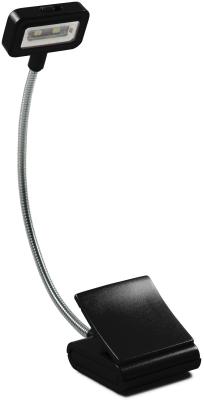 Image for Duo Reading Light Booklight - Black - 2LEDs Flexible Arm and Secure Clip *** Temporarily Out of Stock ***