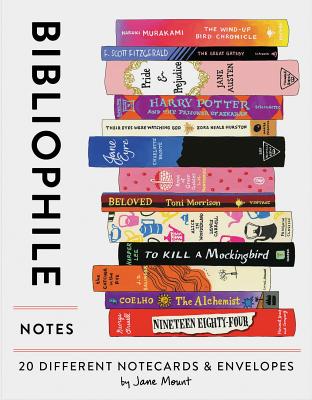 {NEW} Bibliophile Notes: 20 Different Notecards & Envelopes (Bookish Gifts,  Literary Stationery by Jane Mount)