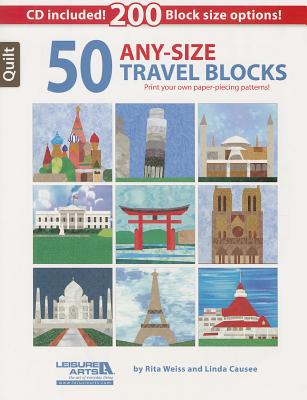 50 Any Size Travel Quilt Blocks + CD