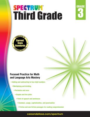 Spectrum 3rd Grade Workbook Math, Language Arts, 320pgs
