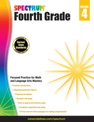Image for Spectrum 4th Grade Workbook Math, Language Arts, 320pgs Spectrum 4th Grade Workbook Math, Language Arts, 320pgs