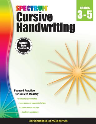 Image for Spectrum Cursive Handwriting Workbook for kids ages 8-12, Letters and Cross-Curricular Words Cursive Handwriting Practice, Classroom or Homeschool Curriculum (96 pgs)
