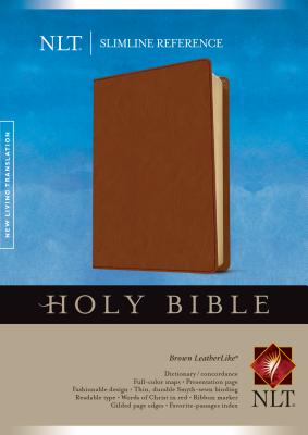 Image for Slimline Reference Bible NLT (LeatherLike, Brown)